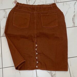 Vintage Brown Denim Skirt